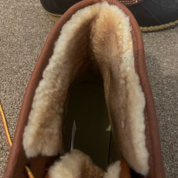 LL BEAN DUCK BOOT SHEARLING-Lined - Picture 3 of 4
